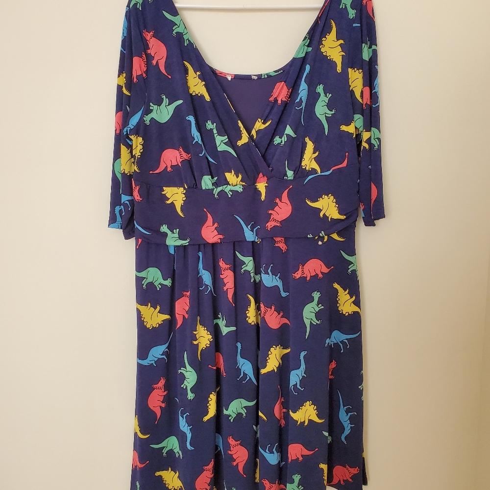 Modcloth cross front Dinosaur dress